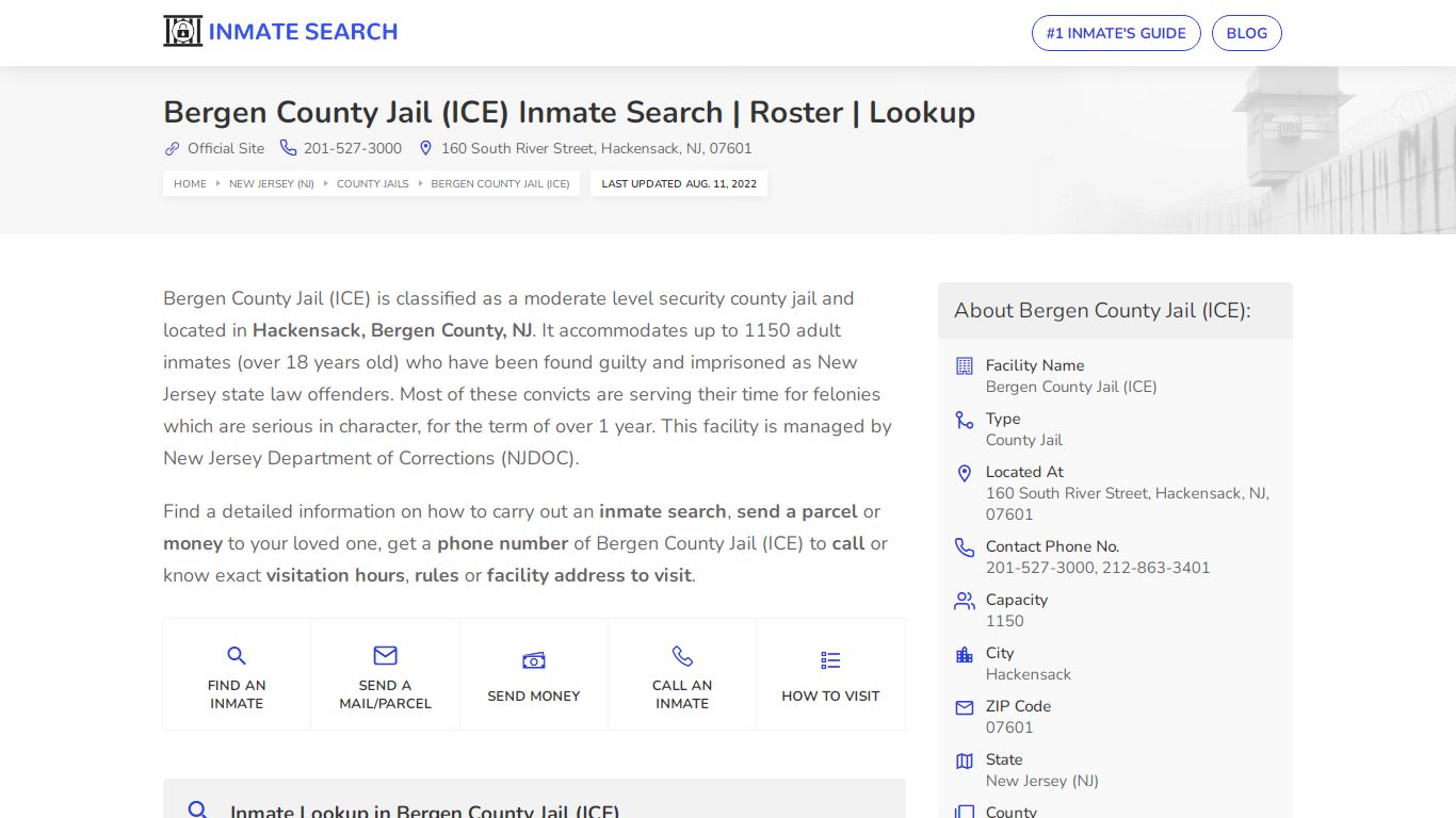 Bergen County Jail (ICE) Inmate Search | Roster | Lookup